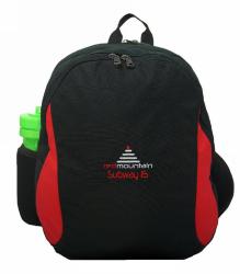 Red Mountain Subway 16 Backpack & Water Bottle - Black & Red