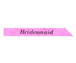 @ Cost Uk Import - Bridal Shower - Pink Satin - Bridesmaid's Sash - Bride's Right Hand Girls