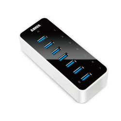 Anker Usb 3.0 7-port Hub With 1 Bc 1.2 Charging Port Up To 5v 1.5a 12v 3a Adapter Included