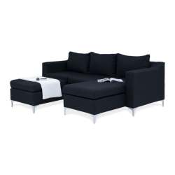 Tessa 3 Division Couch With Day Bed And Ottoman