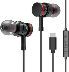 USB Type C Earphones Stereo In Ear Earbuds Headphones With Microphone Bass Earbud With MIC And Volume Contro