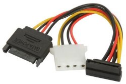 Athena Power CABLE-S15S15M4 Sata Female To Sata And 4-PIN Molex Adapter Cable