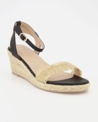 Wedge With Ankle Strap Black natural