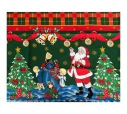 Table Cloth - Father Christmas & Blue Snowman