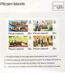 Pitcairn Island 1980 London 1980 Stamp Exhibition Unmounted Mint Miniature Sheet Sg 205