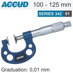 Accud Non Rotating Spindle Disk Micrometer 100-125MM AC342-005-01
