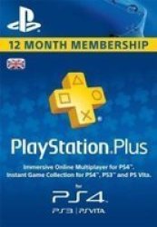 Sony Playstation Plus - 12 Month Subscription Card UK Psn Accounts Only Playstation 4