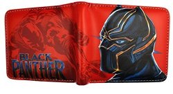 Superheroes Black Panther Wallet Bi-fold Mens Boys - Wakanda - 2018 New Marvel Movies Superhero Comics Cartoon Logo Theme