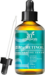 Art Naturals Enhanced Retinol Serum 2.5% With %20 Vitamin C & Hyaluronic Acid 1oz Best Anti Wrin...