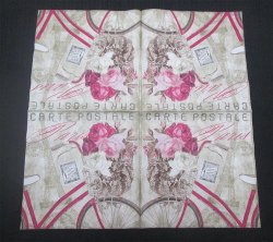 The Velvet Attic - Beautiful Imported Paper Napkin Serviette - Carte Postale