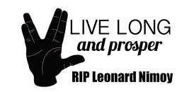 Rip Leonard Nimoy - Car Memorial Decal - Live Long And Prosper Spock - 10"X5