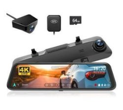Wolfbox G850 12" 4K Smart Rear View Mirror Camera Dash Cam