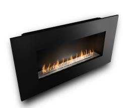 Wall Mounted Bio Fuel Fireplace Built-in Black Frame - Wall Mounted Frame 1450MM Slimline Black