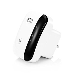 Ameky Wifi Repeater 300MBPS Range Extender Wireless Network Amplifier MINI Ap Router Signal Booster Wireless-n 2.4GHZ IEEE802.11N G B With Integrated Antennas RJ45 Port Wps Protection