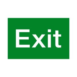 Exit Symbolic Sign - Printed On White Acp 150 X 300MM