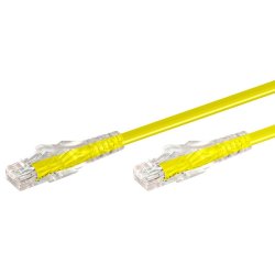 LinkQnet 0.2M RJ45 CAT6 Anti-snag Moulded Pvc Network Flylead Yellow