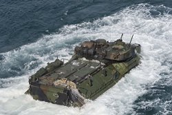 Home Comforts An Amphibious Assault Vehicle Aav Attached To The 31ST Marine Expeditionary Unit Meu Launches F