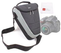 Duragadget Durable Hardwearing Portable Carry Case For Nikon D3300 Camera Plus A Bonus Cleaning Cloth
