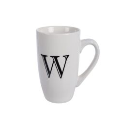 Kitchen Accessories - Mug - Letter 'w' - Ceramic - White - 8 Pack