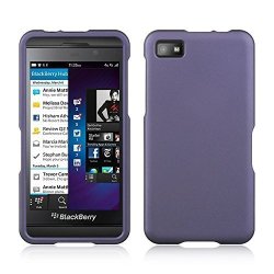 Luxmo Crbblapp Unique Durable Rubberized Crystal Case For Blackberry Z10 - Retail Packaging - Purple