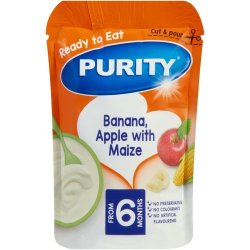Purity Pureed Food Banana Apple & Maize 100G