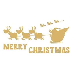 Wall Stickers Merry Christmas Christmas Decor Outdoor Or Indoor Gold