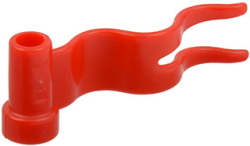 Parts Flag 4 X 1 Wave Left 4495A - Red