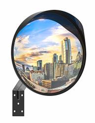 12 Inch Convex Security Mirror For Traffic Blind Spots Wide Angle Safety Mirror Outdoor & Indoor Adjustable Corner Mirrors For Business & Hallways