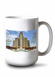 Lantern Press Monument & Architecture At Niagara Square In Buffalo New York 9016861 15OZ White Ceramic Mug