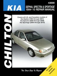 Chilton 43000 Kia Sephia Spectra 1994 To 2004 Repair Manual
