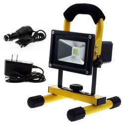 Techno Earth Portable Ultra Bright Cordless Rechargeable LED Flood Spot Work Light Lamp 10W Water Resistant Yellow
