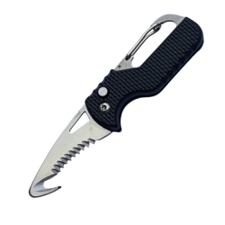 Utility Keychain Knife Seatbelt Cutter With Carobiner