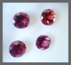 Beautiful Glittering Pinky Red Rhodolites Set Of 4 1.86ct