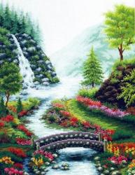 Dome Cross Stitch Kit- Artistic Waterscapes