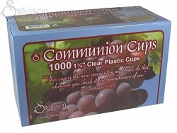 Swanson Christian Supply 101615 Communion - Cup - Disposable - Clear - 1 - 0.25 In.