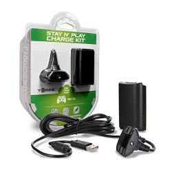 Tomee Stay N Play Controller Charge Kit For Xbox 360 Black