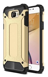 J5 Prime Case Torryka Premium Anti-scratch Dual Layer Shockproof Dustproof Drop Resistance Armor Protective Case Cover For Samsung Galaxy J5 Prime SM-G570 - Gold