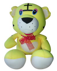 Tiger Plush Toy With Bright Colours And Heart On Stomach