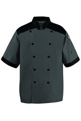 Cookcool Top Trim Chef Coat XL Charcoal