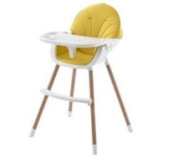 Baby Feeding High Chair 2-IN-1 With Removable Tray - Yellow