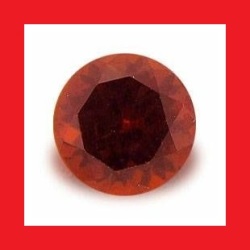 Garnet - Top Red Orange Round Facet - 0.375cts
