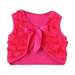 Hot Pink Girls Rosette Shrug Vest Size 4T