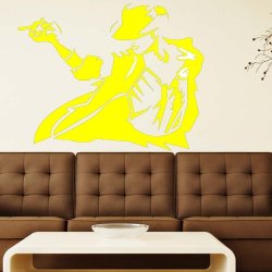 Michael Jackson Wall Vinyl Sticker Art Poster Easy Peel & Stick Wall-decor - Yellow WM-WSTK69J