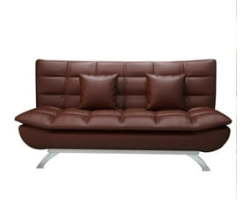 Pu Leather Sleeper Couch Sofa Loveseat - Brown