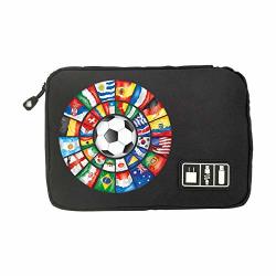 Electronic Accessories Travel Bag World Cup Soccer USB Flash Drive Case Bag Wallet Sd Memory Cards Cable Organizer