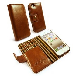 Tuff-Luv Vintage Genuine Leather Wallet Case Cover For Apple iPhone