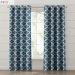 Fbts Basic Window Curtain Panels Set Of 2 50% Blackout 52X102 Inch Dusty Blue Color Window Draperies For Living Room Bed Room Or Office