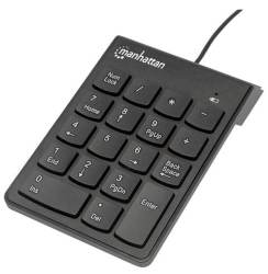 Numeric Wired Keypad - USB Wired 18 Full-size Keys Black Retail Box Limited Lifetime Warranty