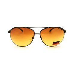 Brown HD Vision Aviator Sunglasses