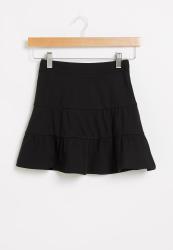 Girls Tiered Skirt - Black